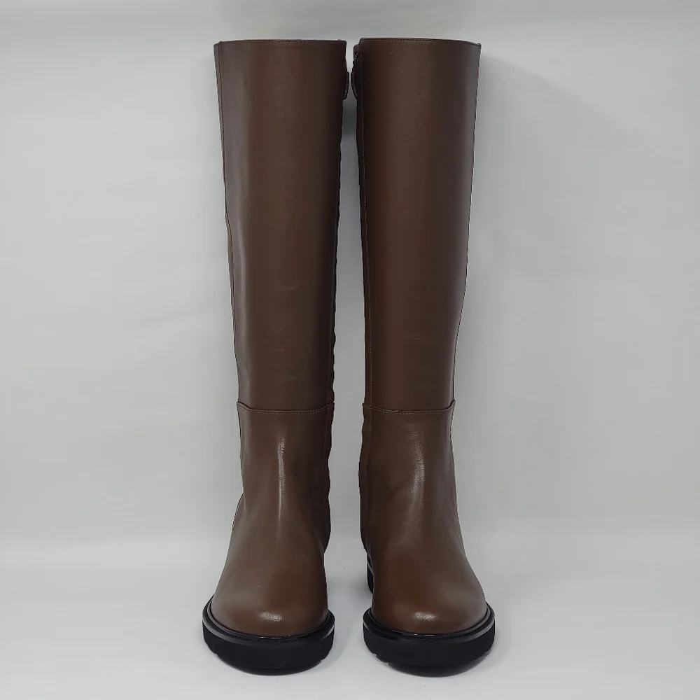 Stuart Weitzman Rider Knee Brown Boots Leather S6801 Women's Size 5 B New - Picture 6 of 13